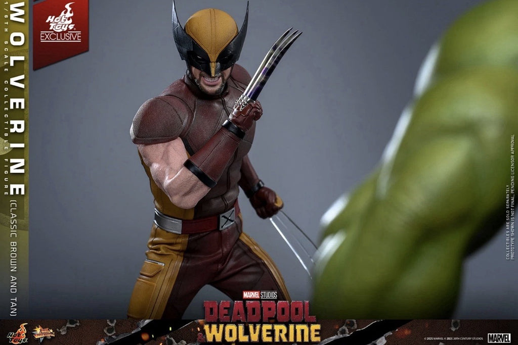 Hot Toys MMS831 Deadpool Wolverine Classic Brown and Tan