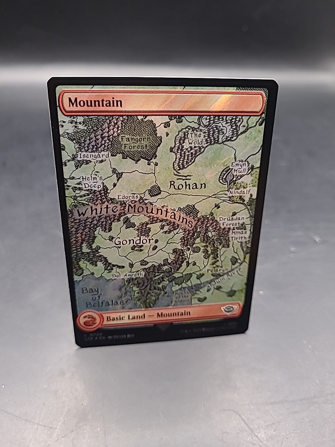 MTG lord of the rings - Mountain basic land L 0720 Surge Foil 