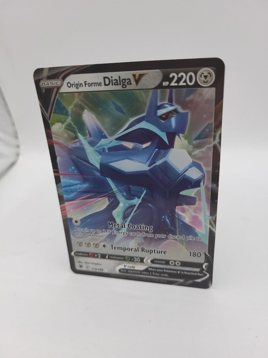 Pokemon Card Origin Forme Dialga V 113/189 Holo Astral Radiance