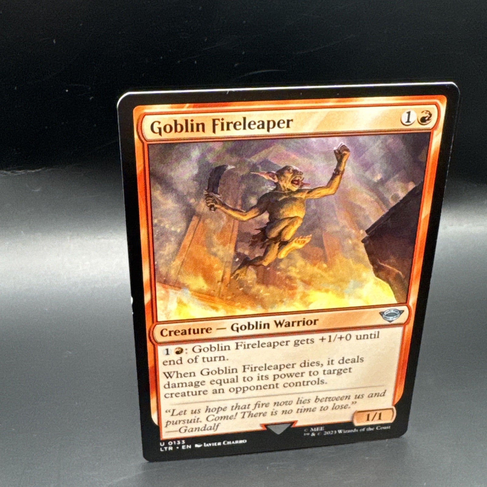 MTG Goblin Fireleaper U0133 Lord of the Rings Foil + 1 Regular Card