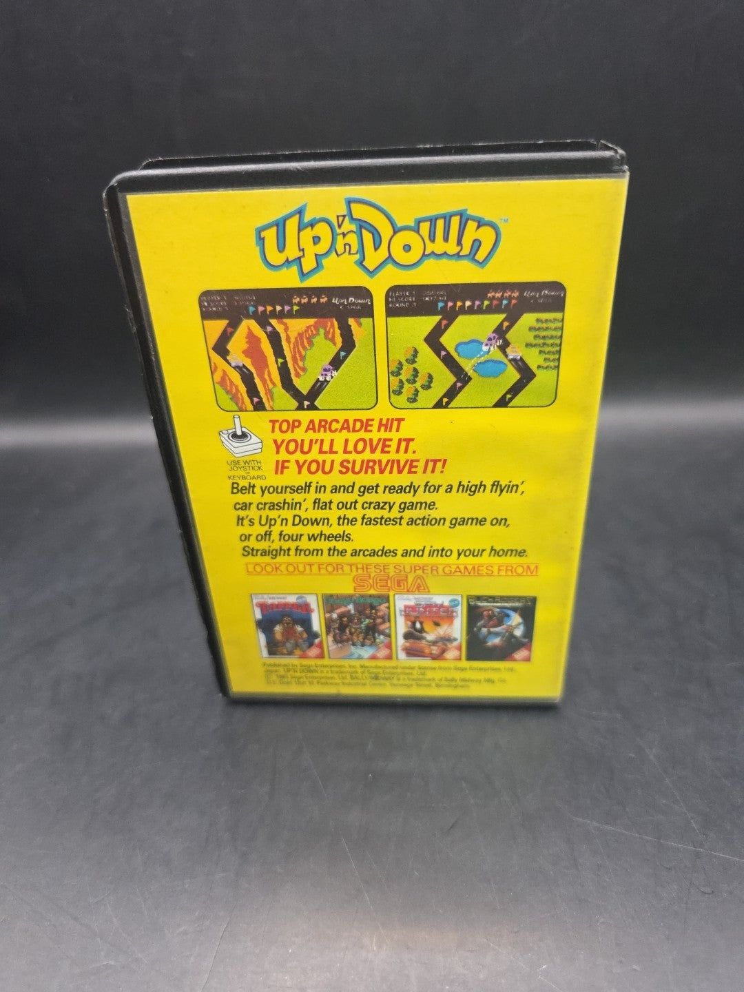 Sega Up & down (Up 'N Down) Commodore 64 Game Cassette