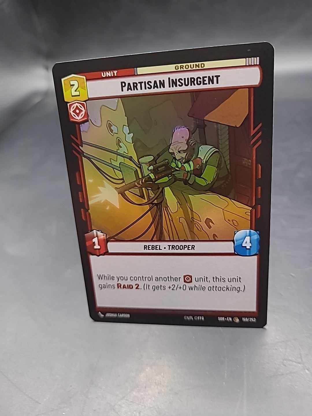 Partisan Insurgent - Foil #159/252 Star Wars Unlimited Spark of Rebellion