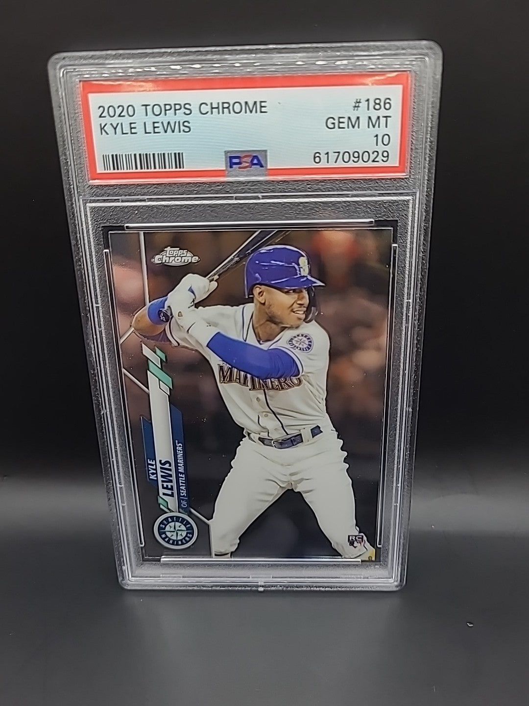 Kyle Lewis 2020 Topps Chrome Refractor #186 PSA 10 Mint Rookie Card RC Mariners