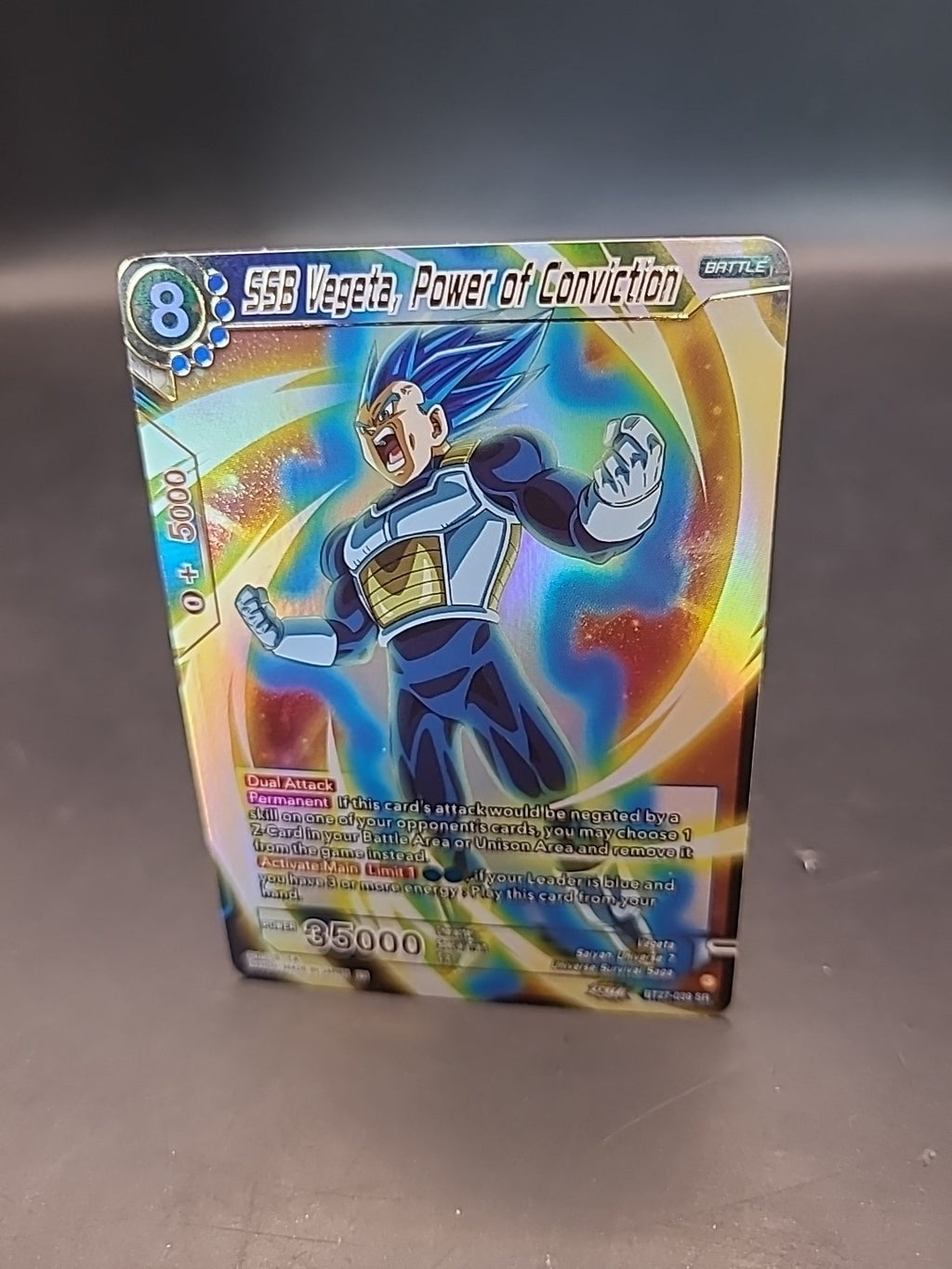 SSB Vegeta, Power of Conviction BT27-039 SR - Dragon Ball Super Card Game