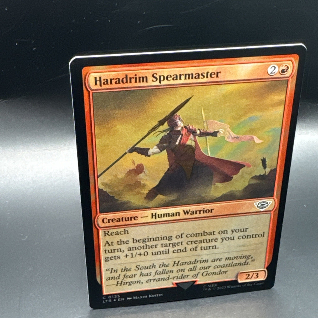 MTG Haradrim Spearmaster (Foil) C0135 Lord of the RIngs + 1 Regular Card