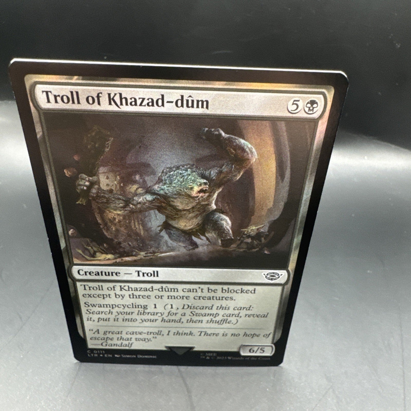 MTG Troll of Khazad-dum (Foil) Tales of Middle-Earth C0111 + 1 Regular Card