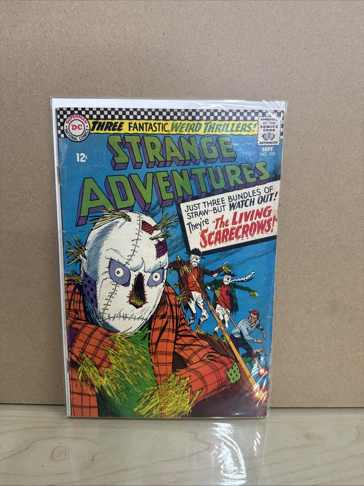 Vintage STRANGE ADVENTURES Comic #192 (1966) | DC National Living Scarecrows