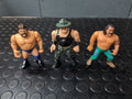 WWF Hasbro Wrestling Figures Jake Roberts, Sgt Slaughter & Hacksaw Jim Duggen