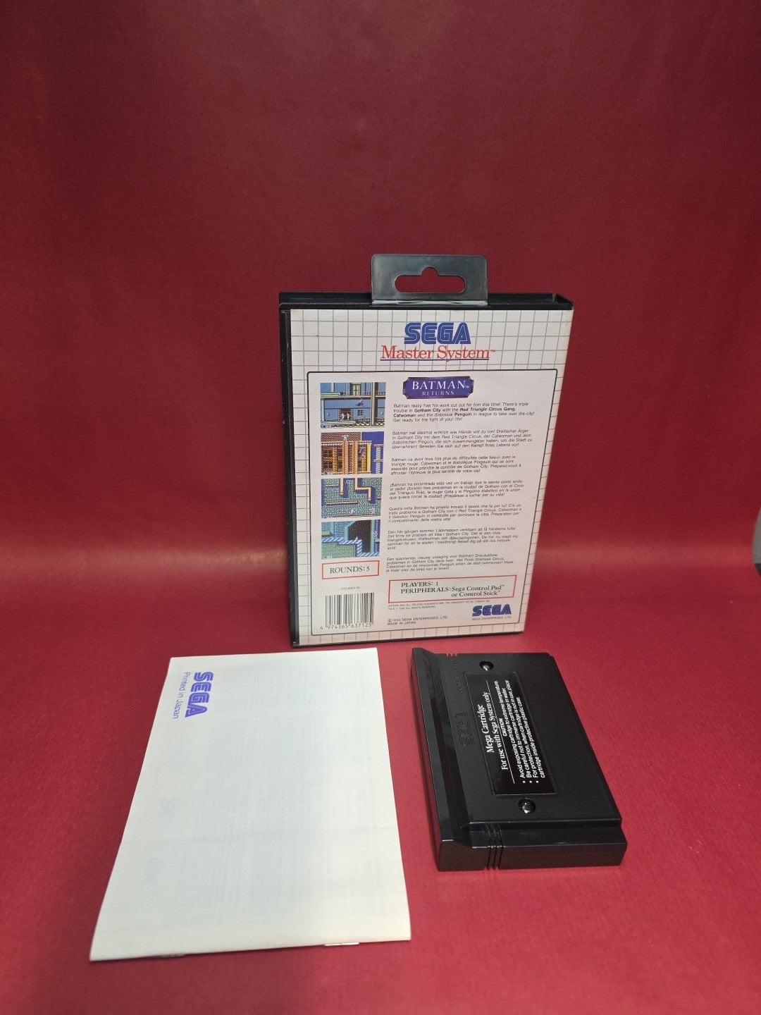 Batman Returns SEGA Master System Game Boxed with Manual Included 1993 VGC