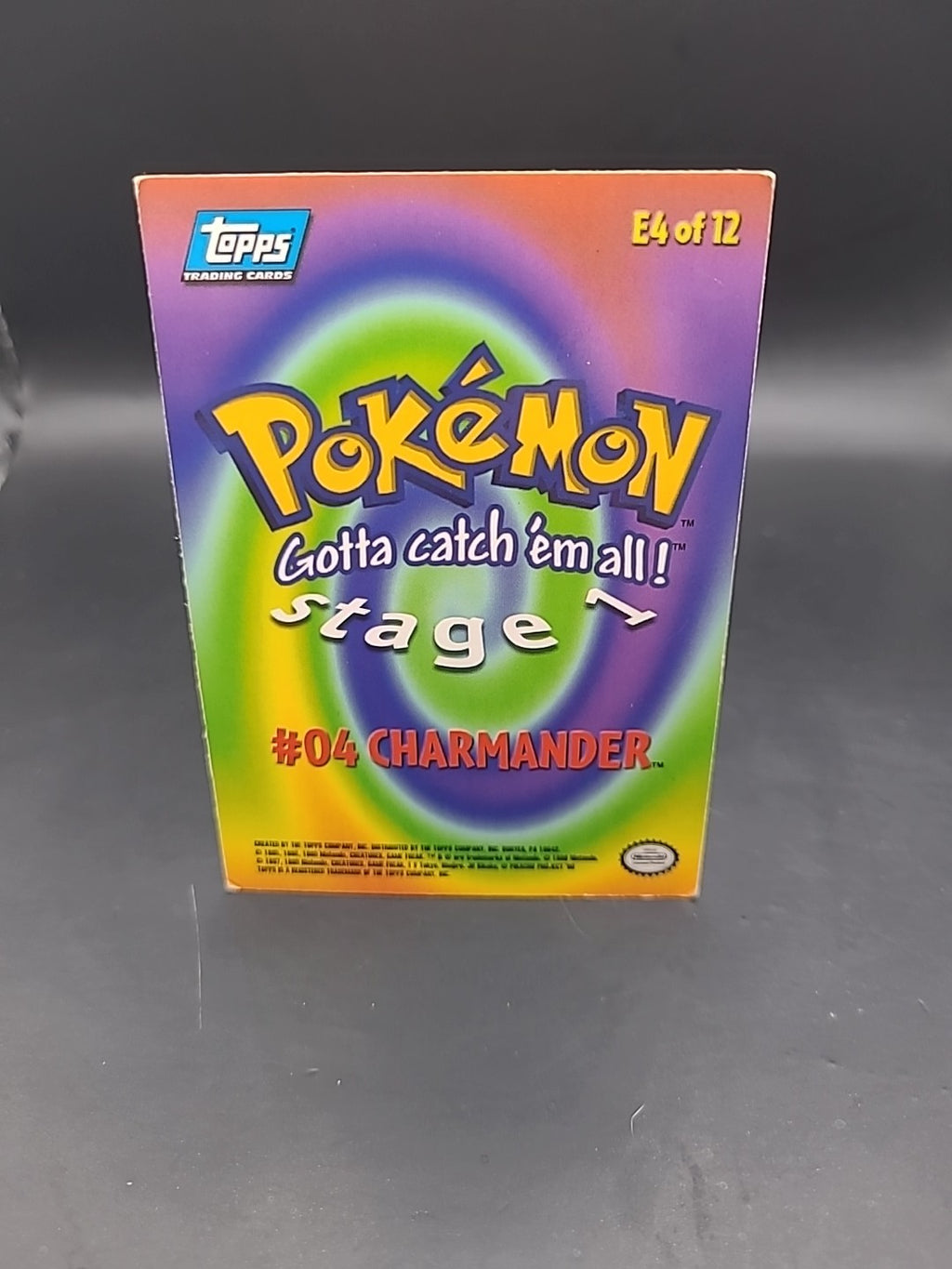 1999 Charmander E4 #04 Topps Pokemon Movie First Print Blue Logo MP