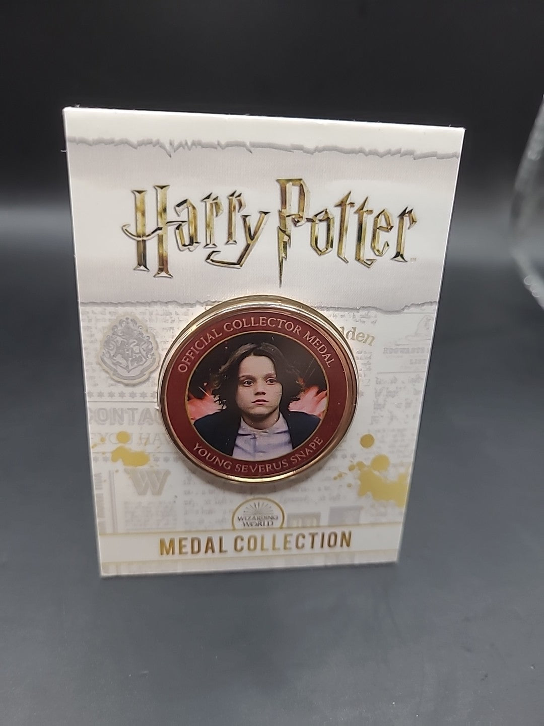 HARRY POTTER CARD WITH MEDAL YOUNG SEVERUS SNAPE BEN CLARKE J K ROWLING