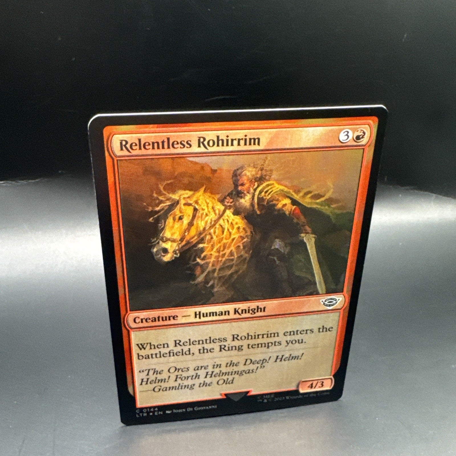 MTG Relentless Rohirrim (FOIL) C0144 + 1 Regular Card