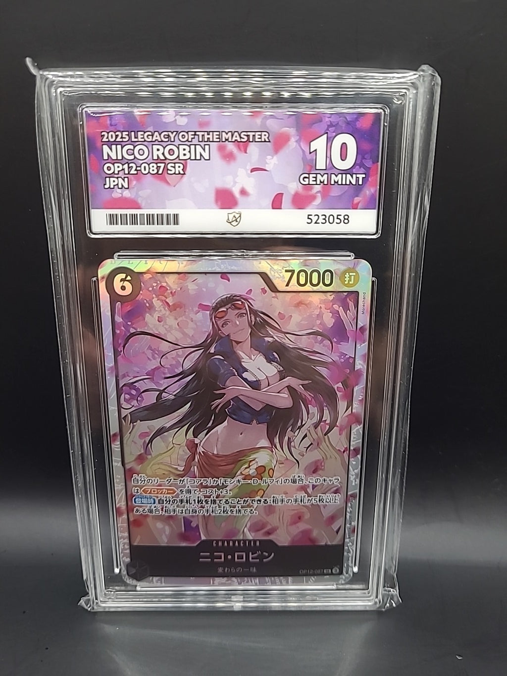 2025 ONE PIECE - LEGACY OF THE MASTER OP12-087 NICO ROBIN ACE 10 GEM MINT