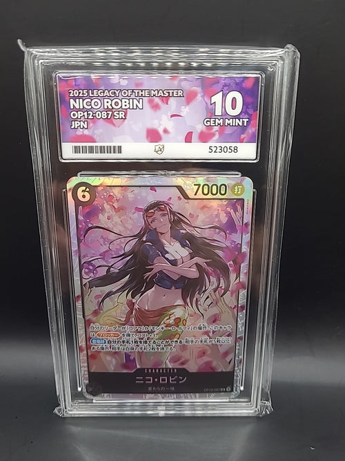2025 ONE PIECE - LEGACY OF THE MASTER OP12-087 NICO ROBIN ACE 10 GEM MINT