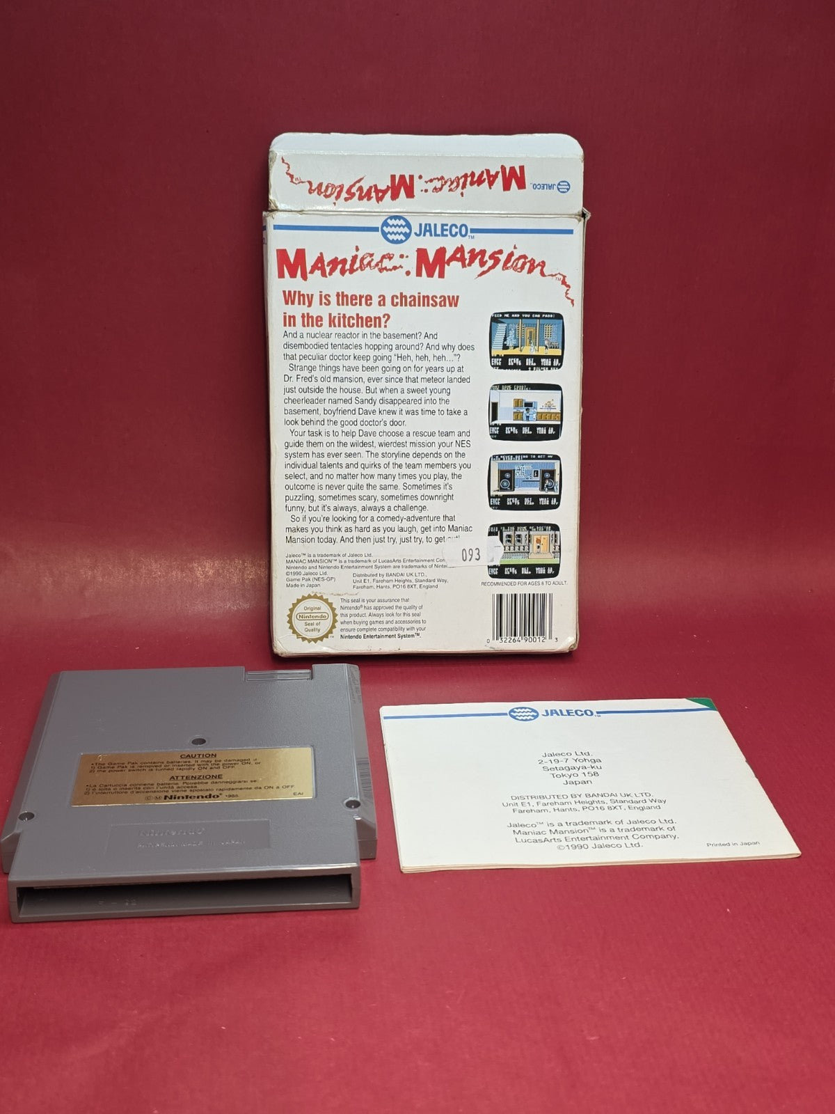Maniac Mansion (Nintendo NES Game) READ DESCRIPTION