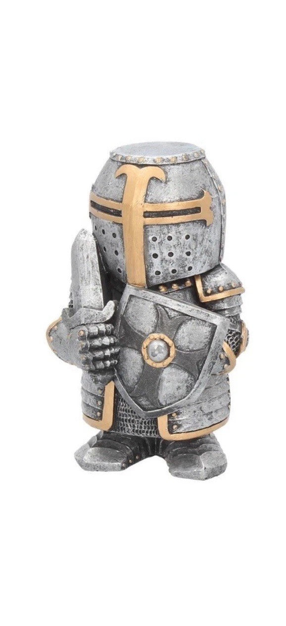 Silver knight Sir Defendalot figurine Ornament 11cm