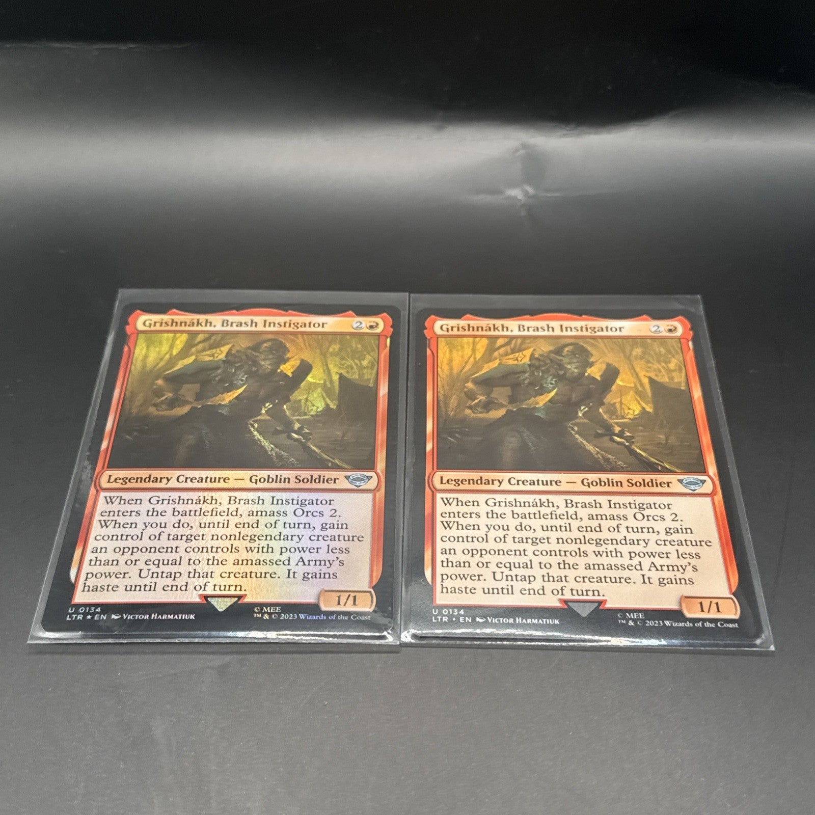 MTG Grishnakh, Brash Instigator - Foil C0135 + 1 Regular Card