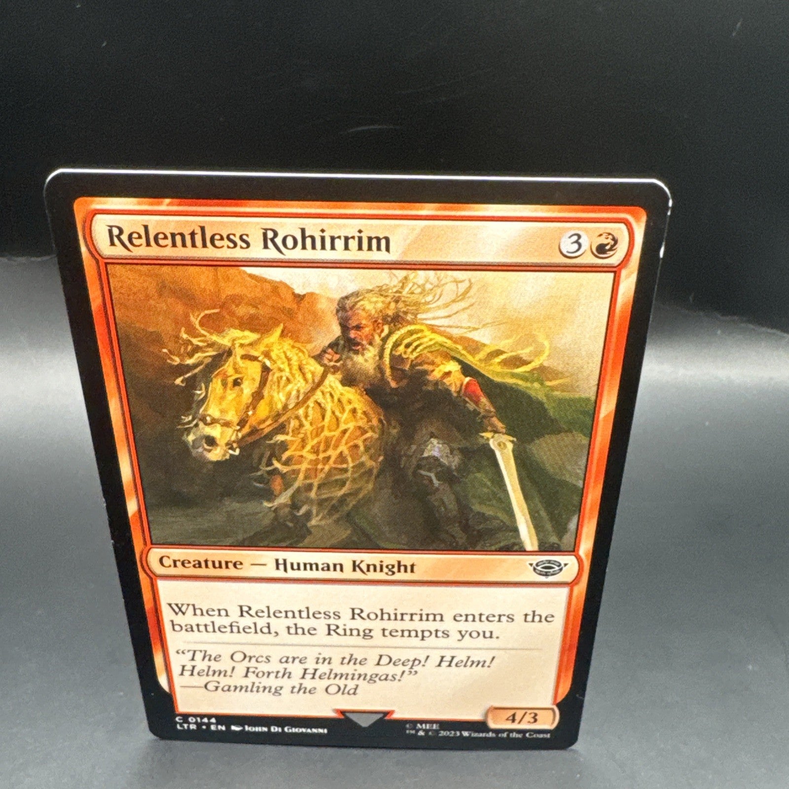 MTG Relentless Rohirrim (FOIL) C0144 + 1 Regular Card