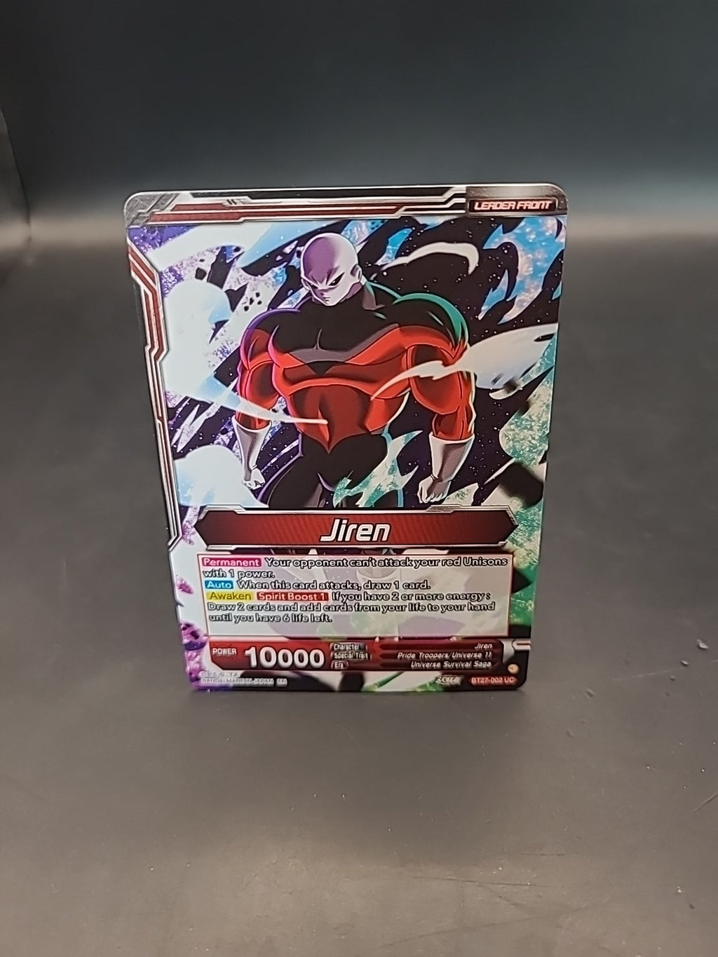 DBS Masters - Jiren, Warrior Standing Up for Justice BT27-002 SLR History of Z