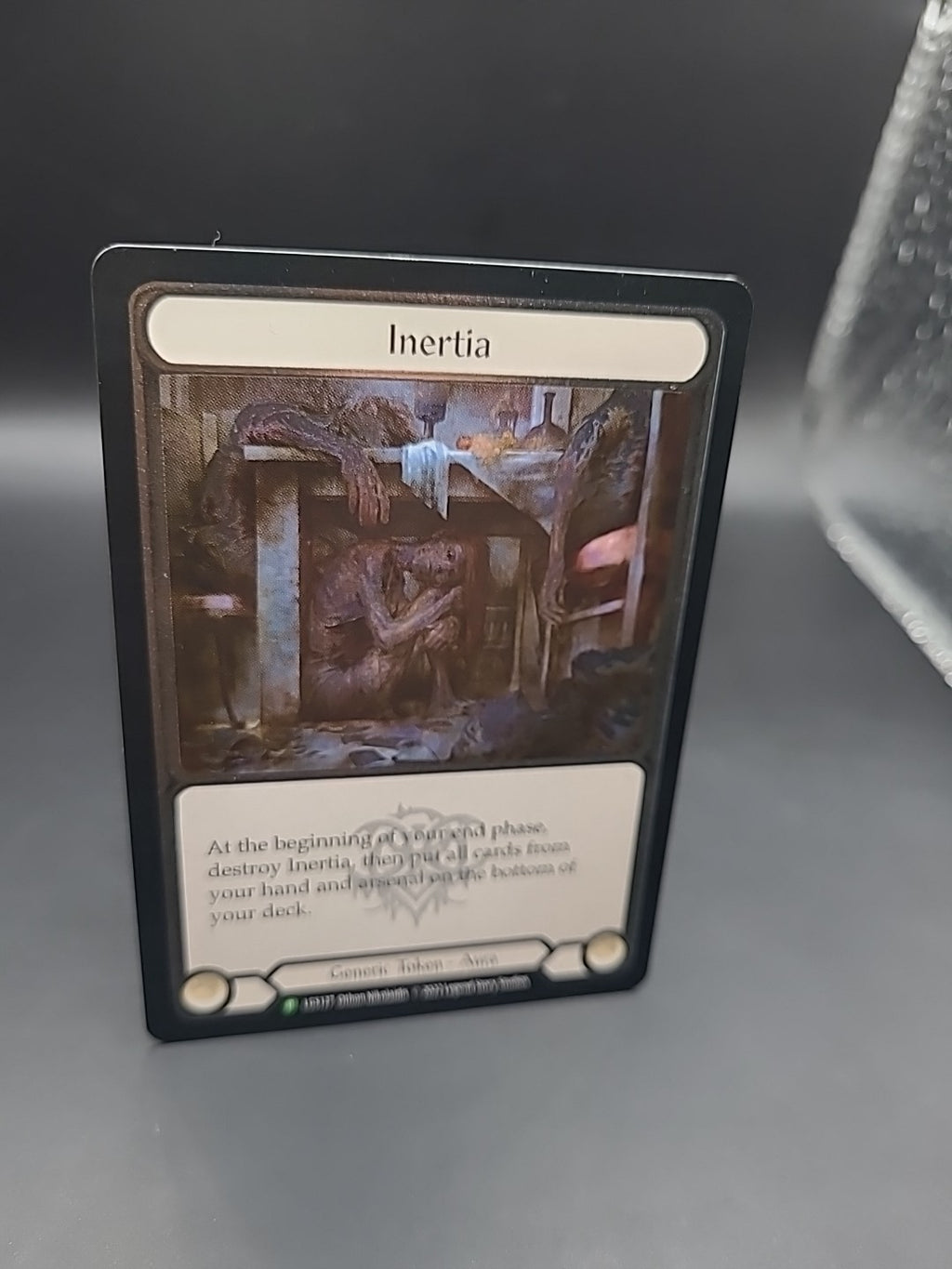 Inertia/ Ponder Cold Foil Promo Double Sided Token Flesh And Blood
