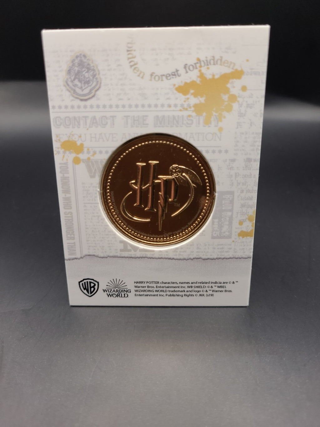 RARE HARRY POTTER MEDAL COIN IN CARD PHILOSOPHERS STONE SEVERUS SNAPE