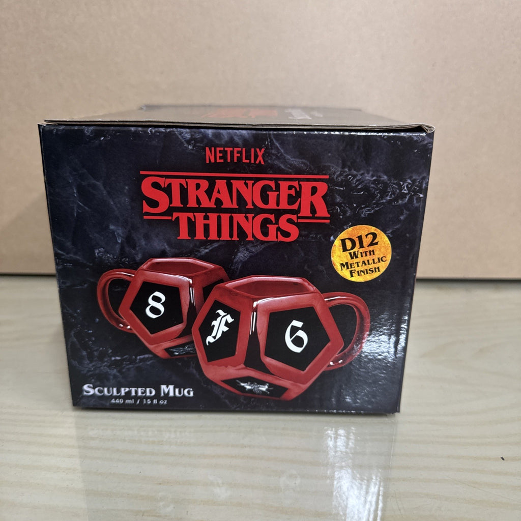 Official Stranger Things Roll Your Fate D12 Dice Sculpted Mug 440 ML