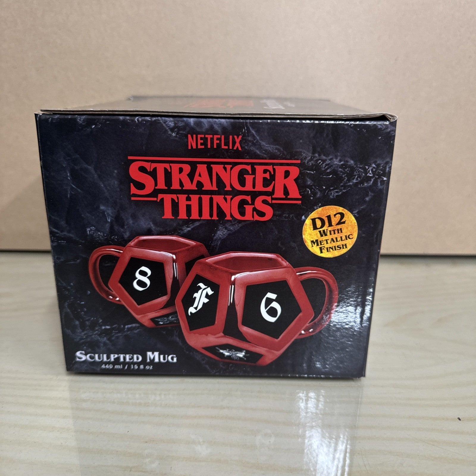 Official Stranger Things Roll Your Fate D12 Dice Sculpted Mug 440 ML