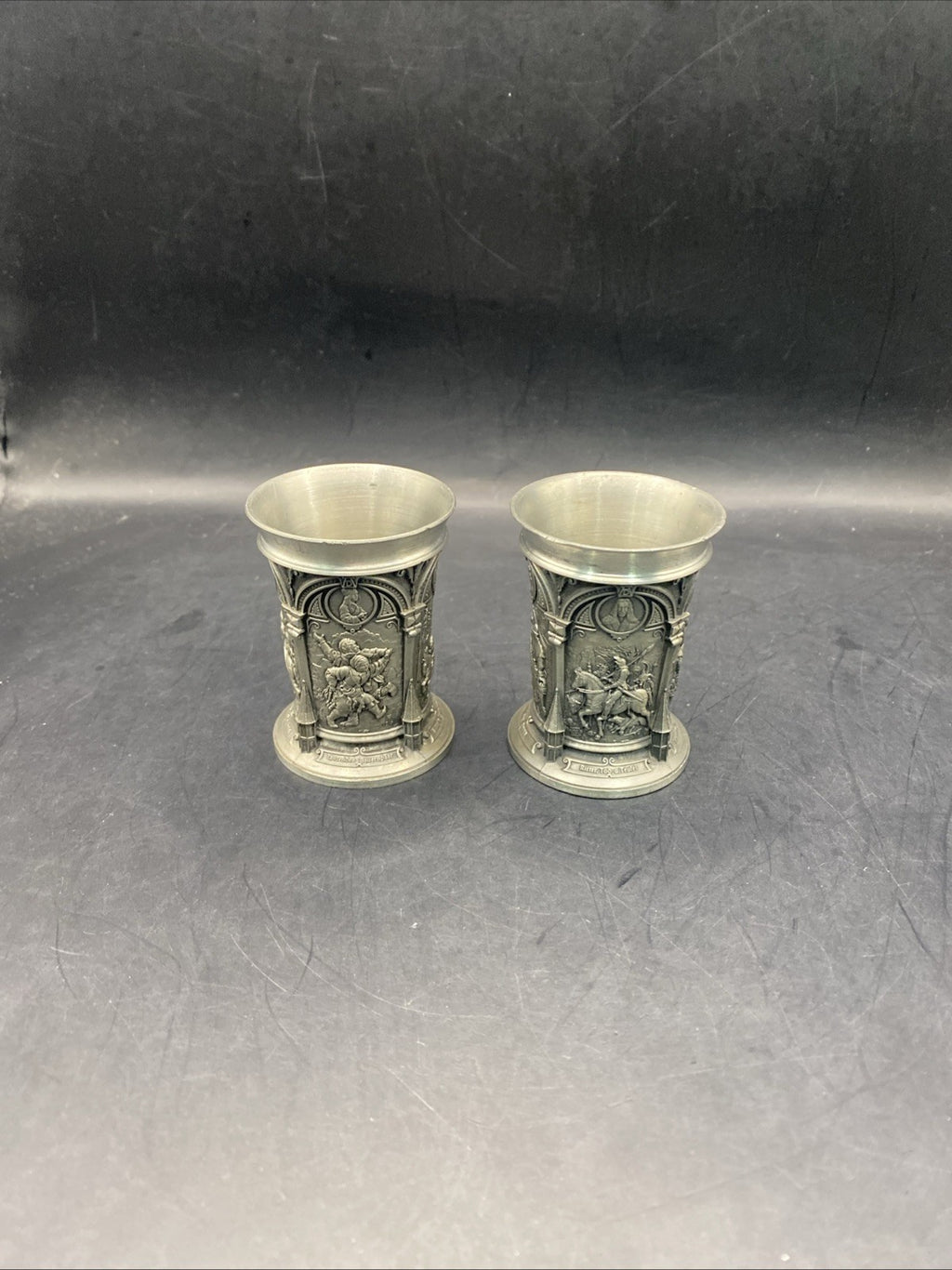 Zinn-Galerie Pewter 2 Shot Glasses NO BOX