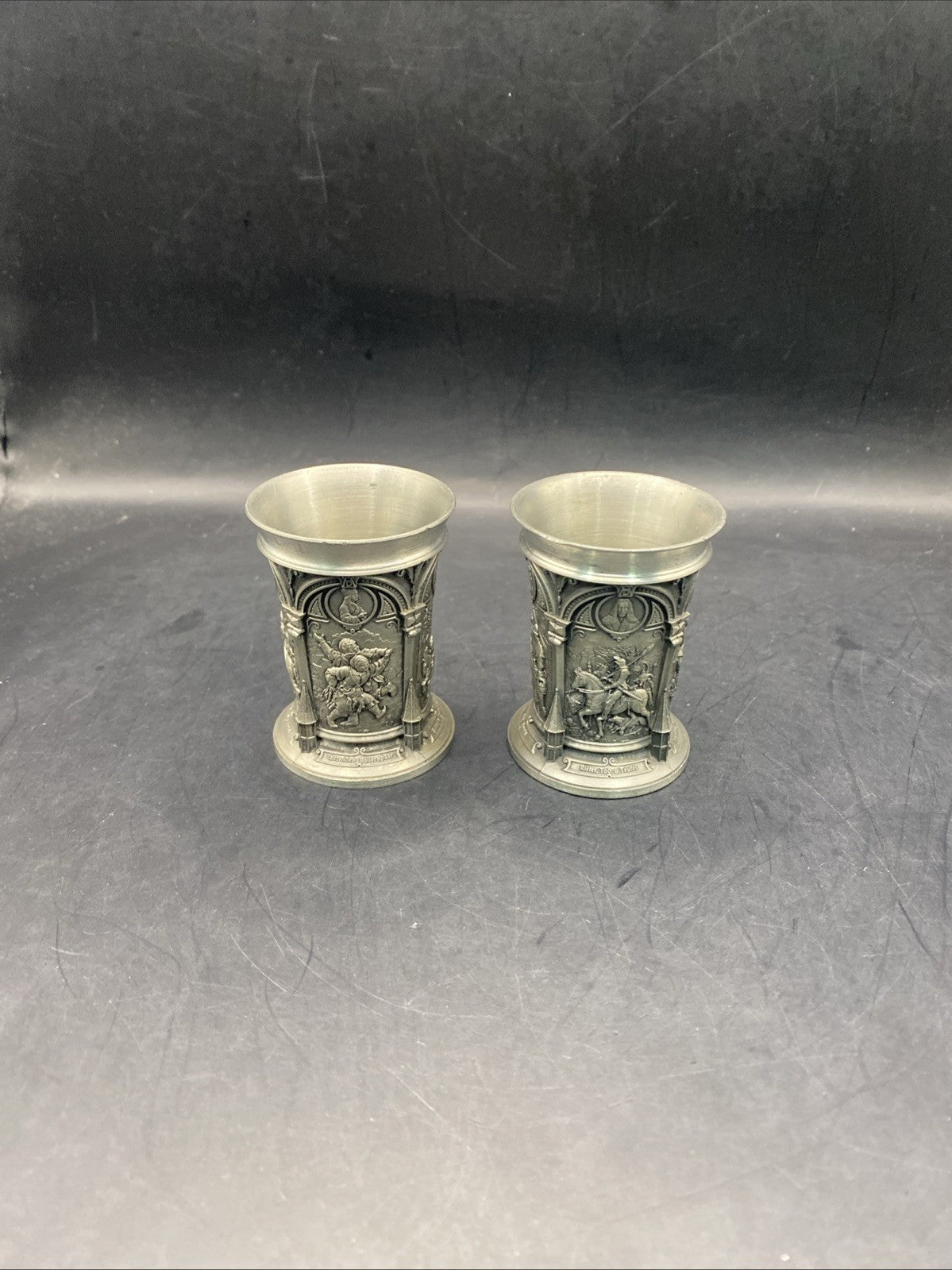 Zinn-Galerie Pewter 2 Shot Glasses NO BOX