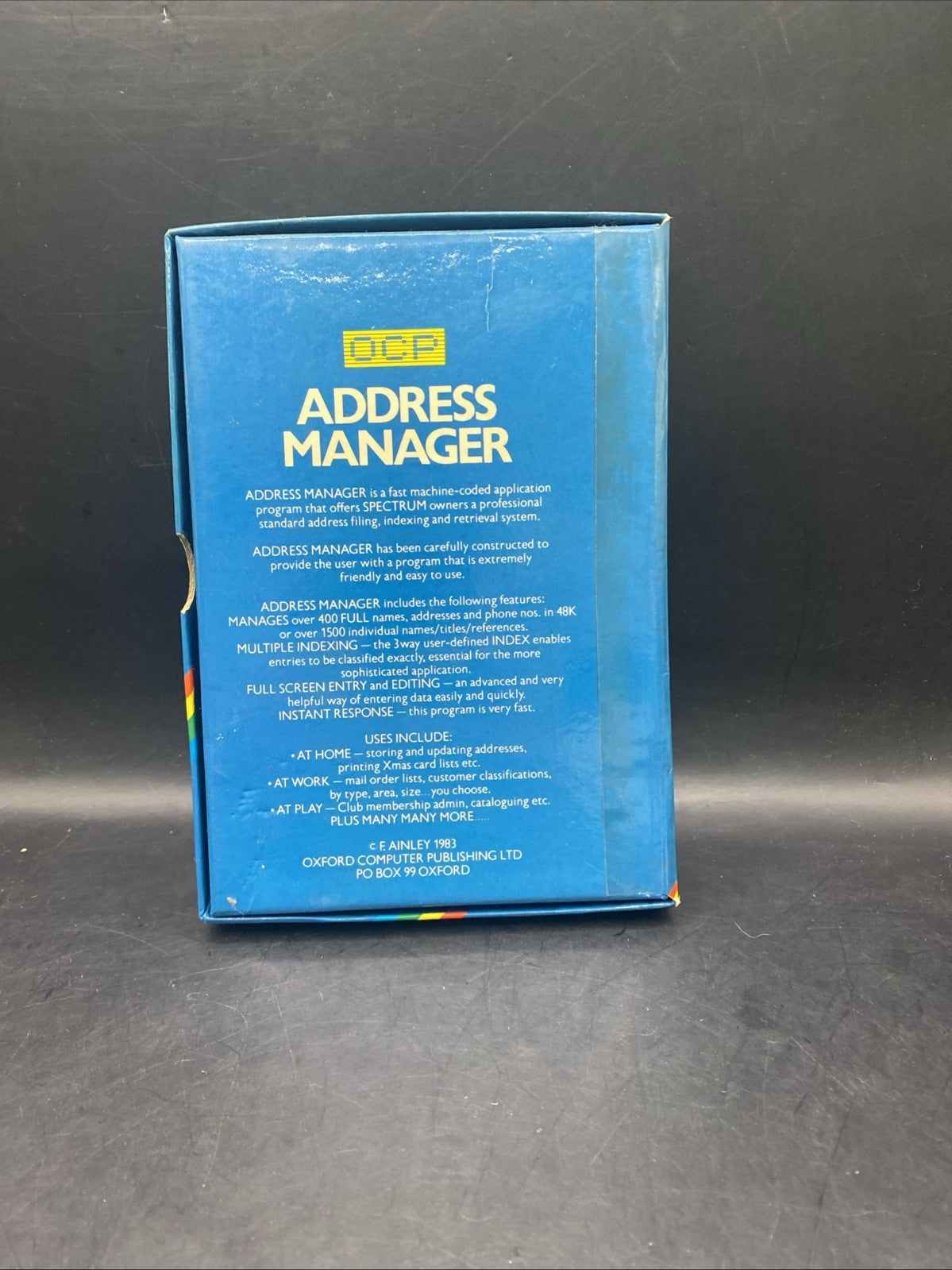 Address Manager  Sinclair ZX Spectrum