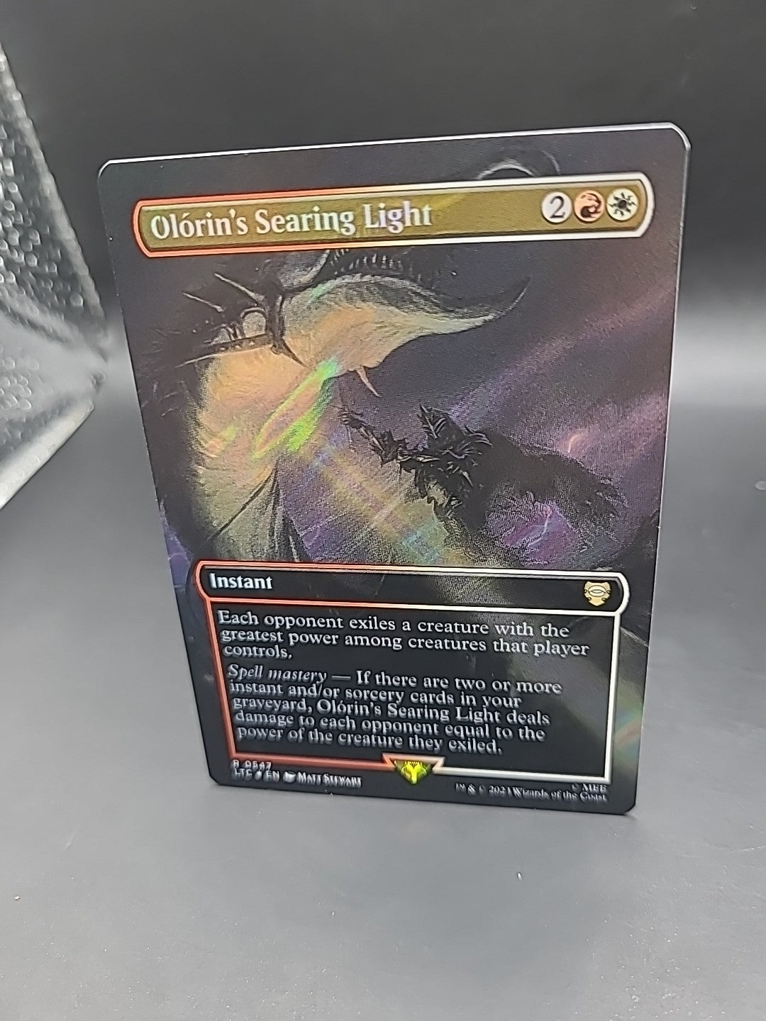 MTG LOTR Olorin's Searing Light Borderless Surge Foil Mint/Near Mint #0547