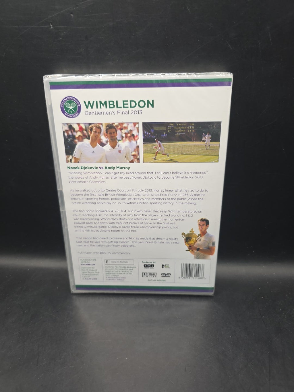Wimbledon - Official 2013 Men's Final - Andy Murray V Novak Djokovic (DVD, 2013)