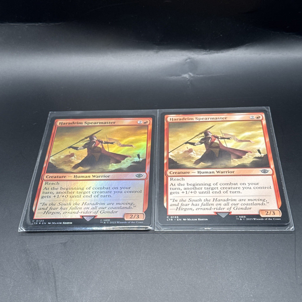 MTG Haradrim Spearmaster (Foil) C0135 Lord of the RIngs + 1 Regular Card