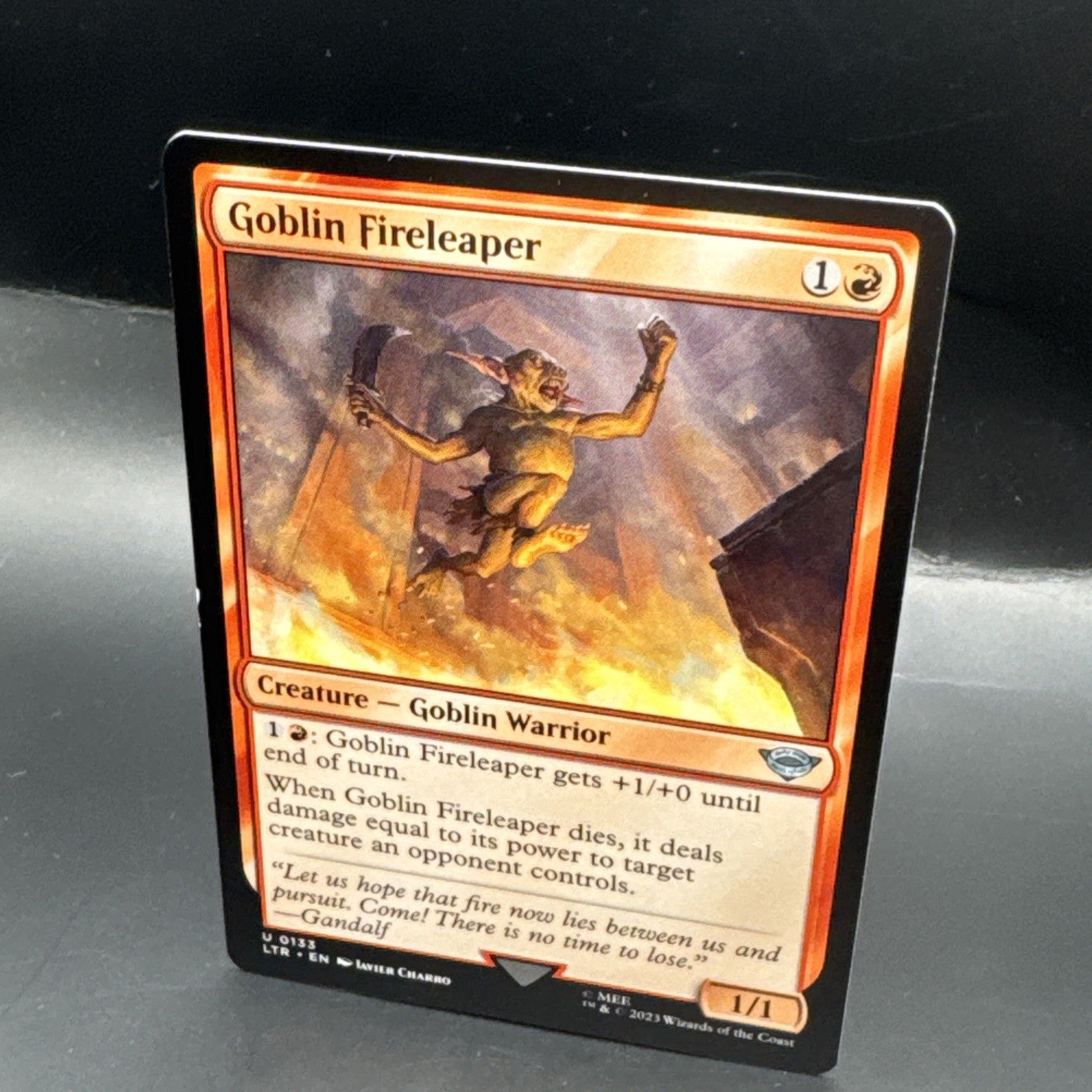 MTG Goblin Fireleaper U0133 Lord of the Rings Foil + 1 Regular Card