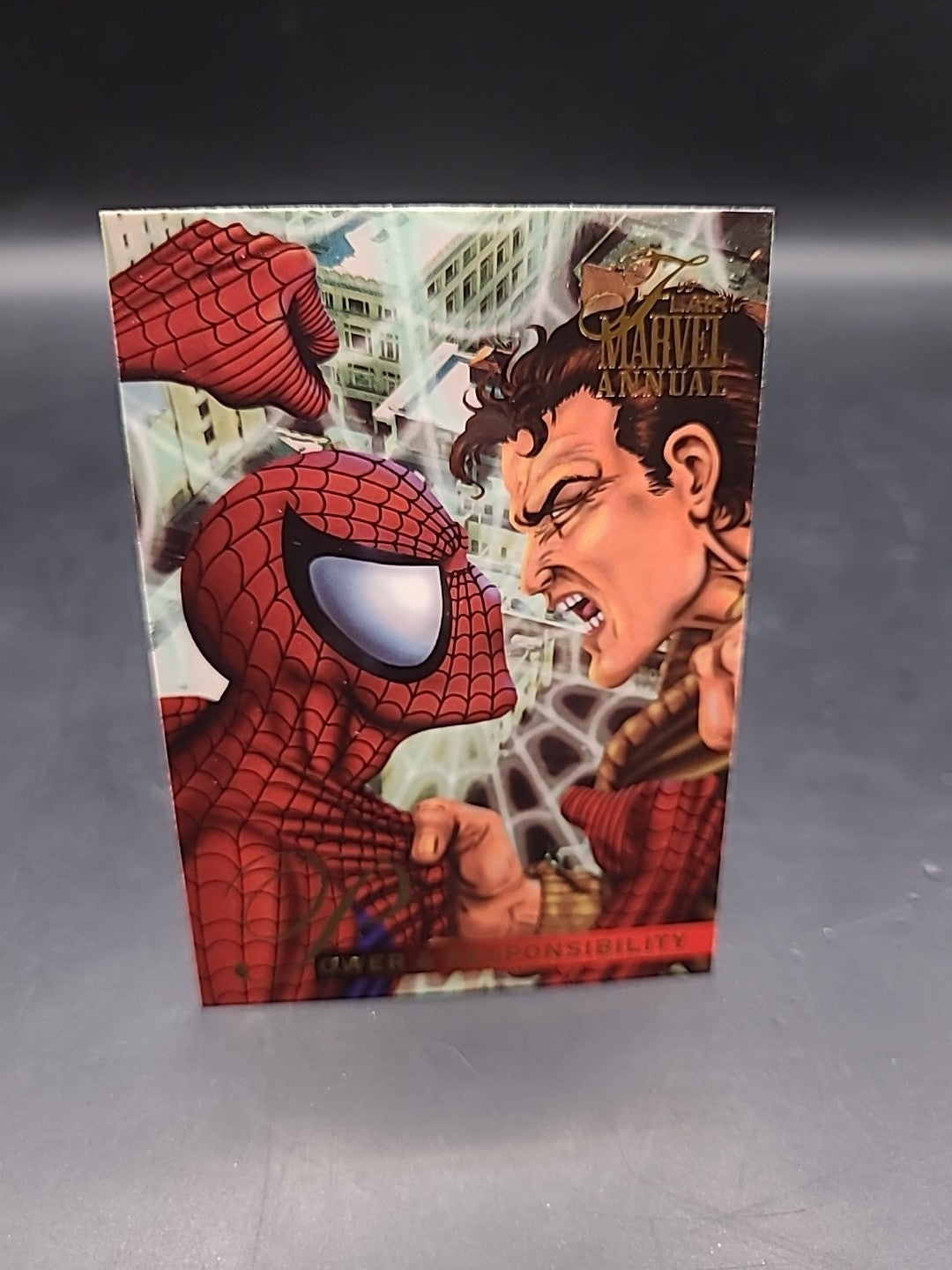 1995 FLAIR MARVEL ANNUAL POWER AND RESPONSIBILITY #62 SPIDER-MAN RETRO/VINTAGE
