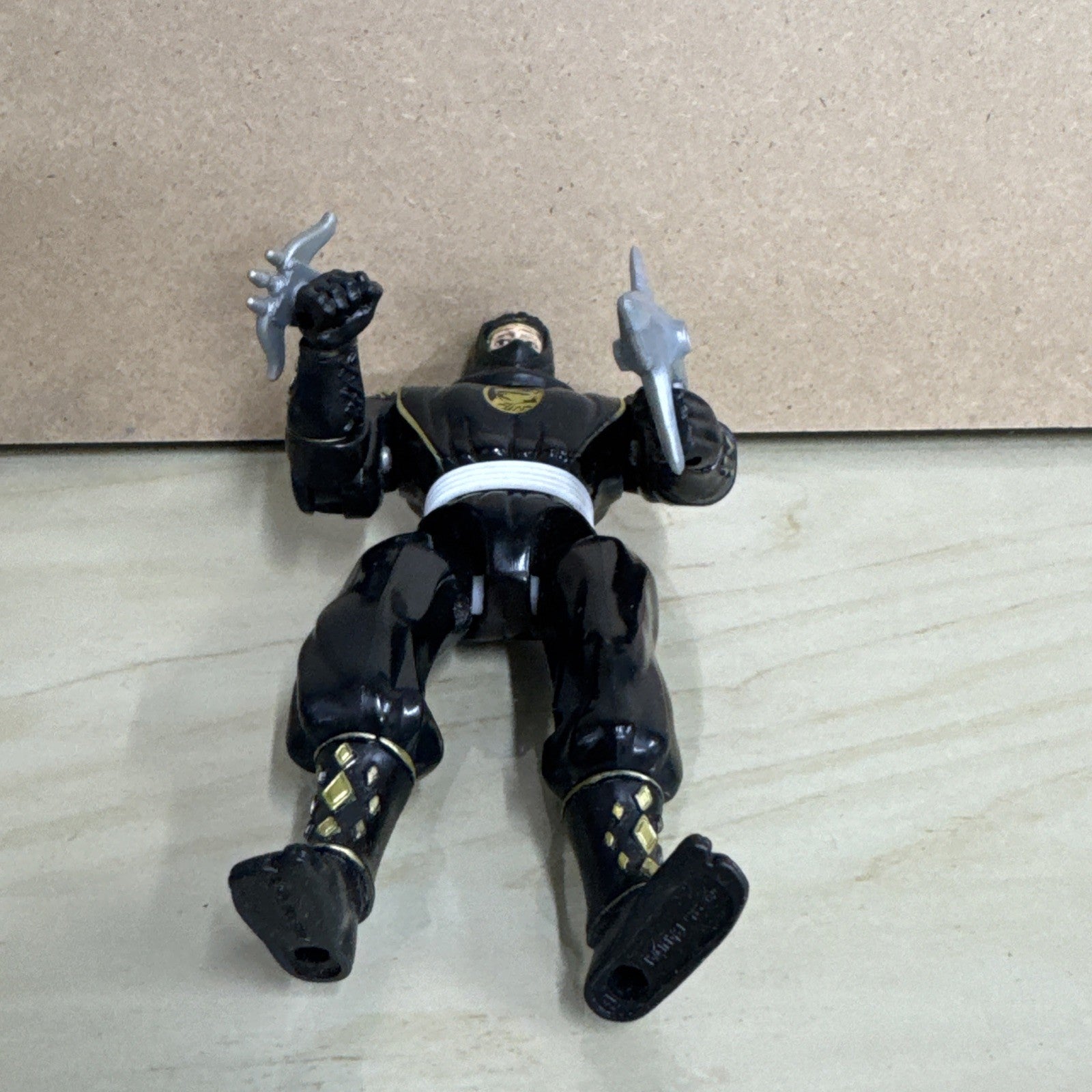 Bandai 1995 Mighty Morphin Power Rangers Ninja Ranger One-Two Punch Black