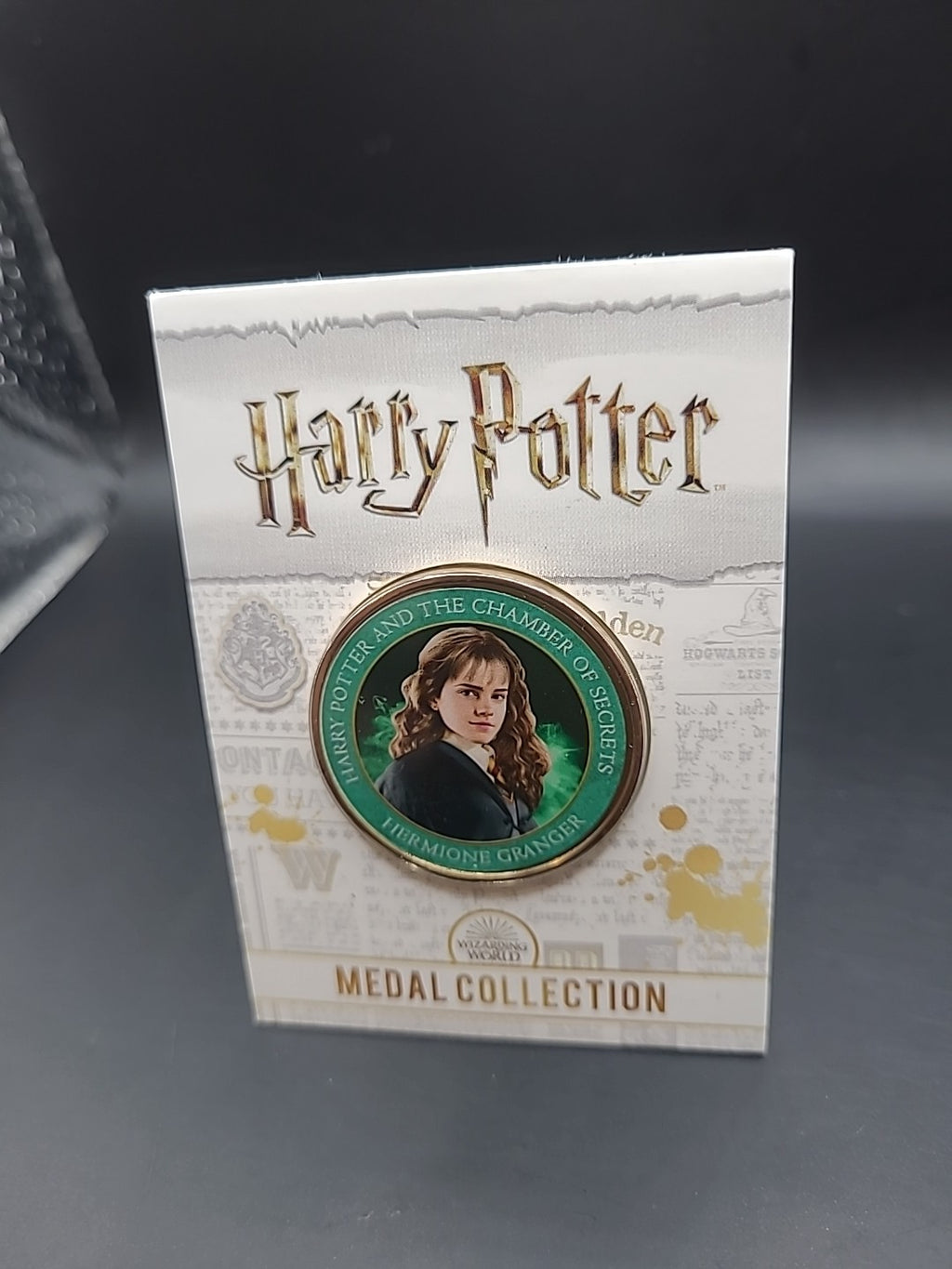 HARRY POTTER MEDAL COIN IN CARD HERMIONE GRANGER CHAMBER OF SECRETS