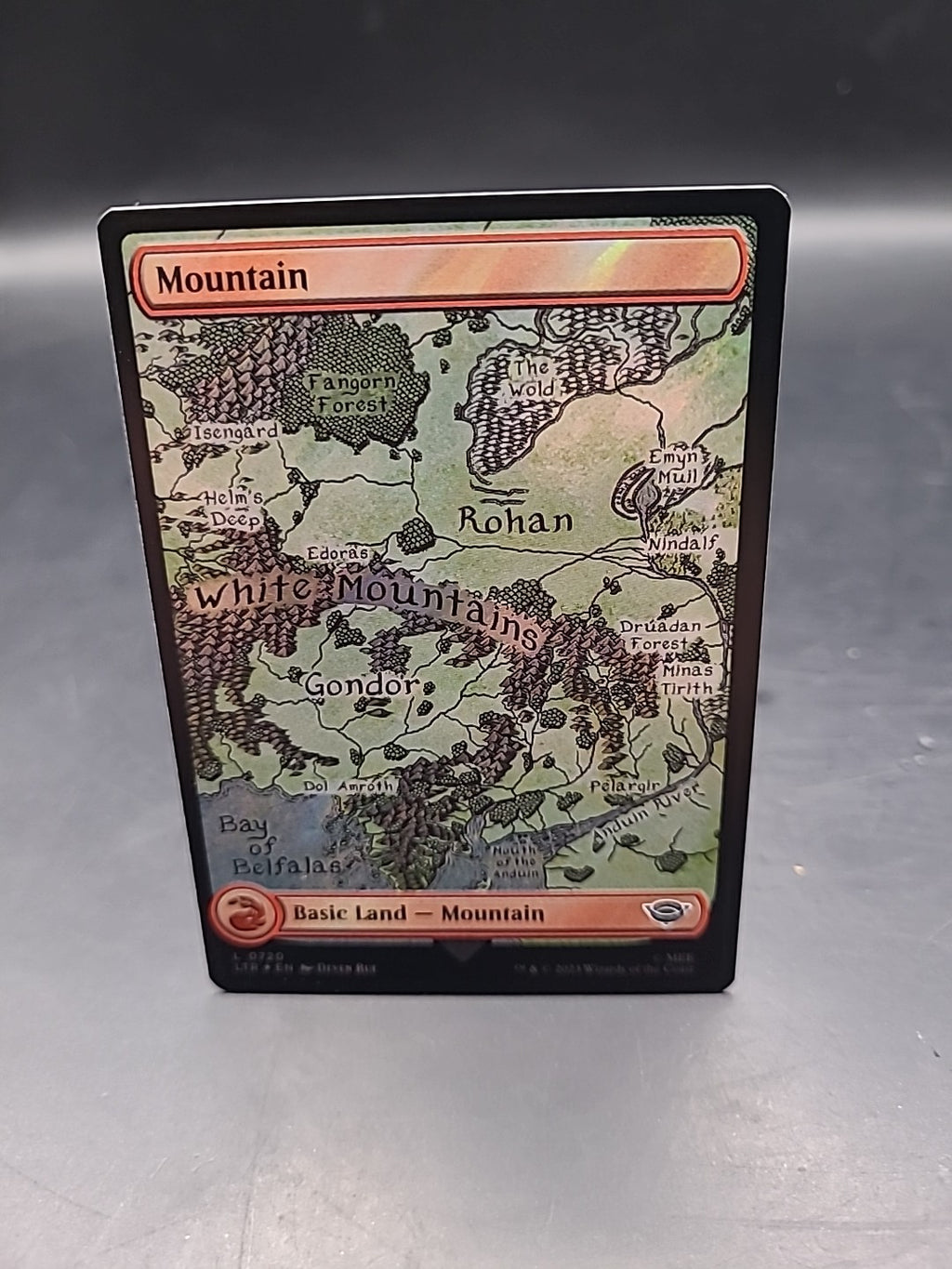 MTG lord of the rings - Mountain basic land L 0720 Surge Foil 
