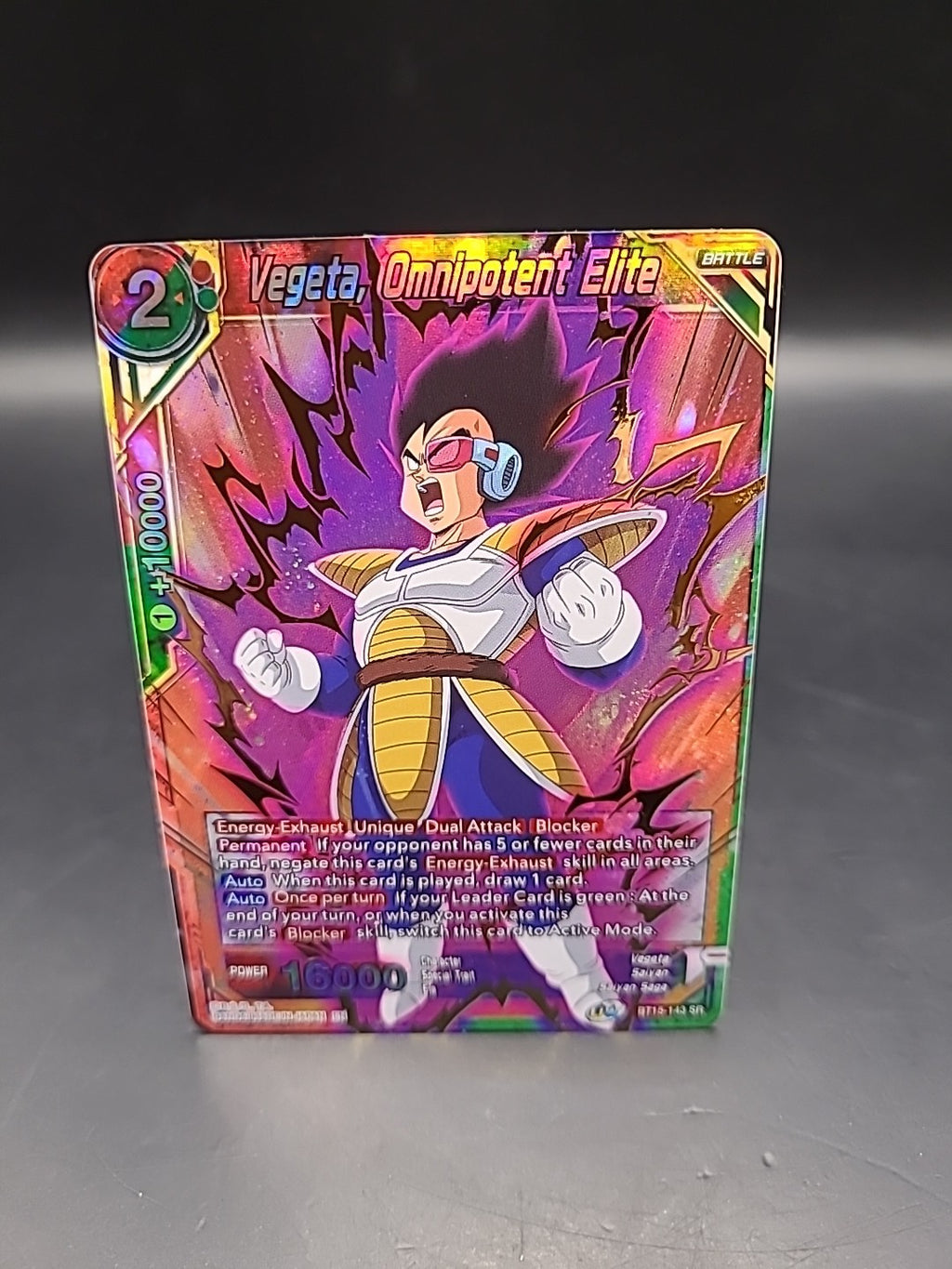 Vegeta Omnipotent Elite BT15-143  SR Saiyan Showdown DBS