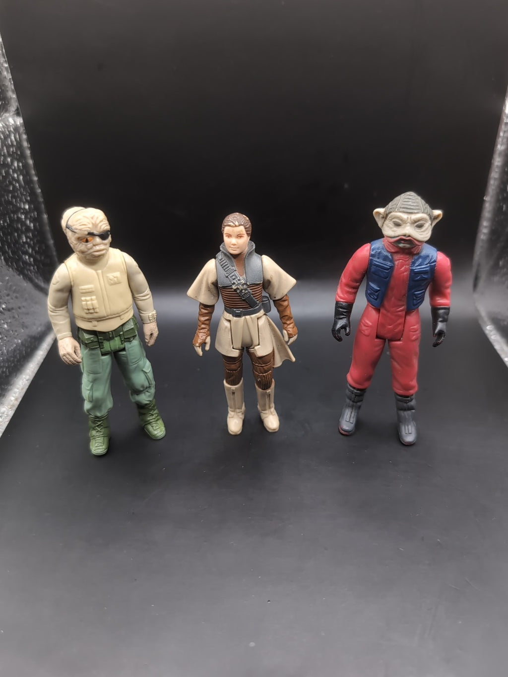 3 X Vintage Kenner  Star Wars Figures Prune Face, Nine Numb & Princess Leia...