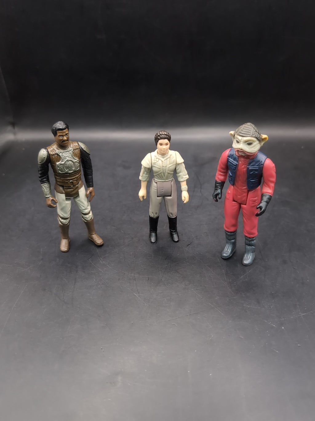3 X Vintage Kenner Star Wars Figures Lando Calrissian, Princess Leia & Neon Nunb