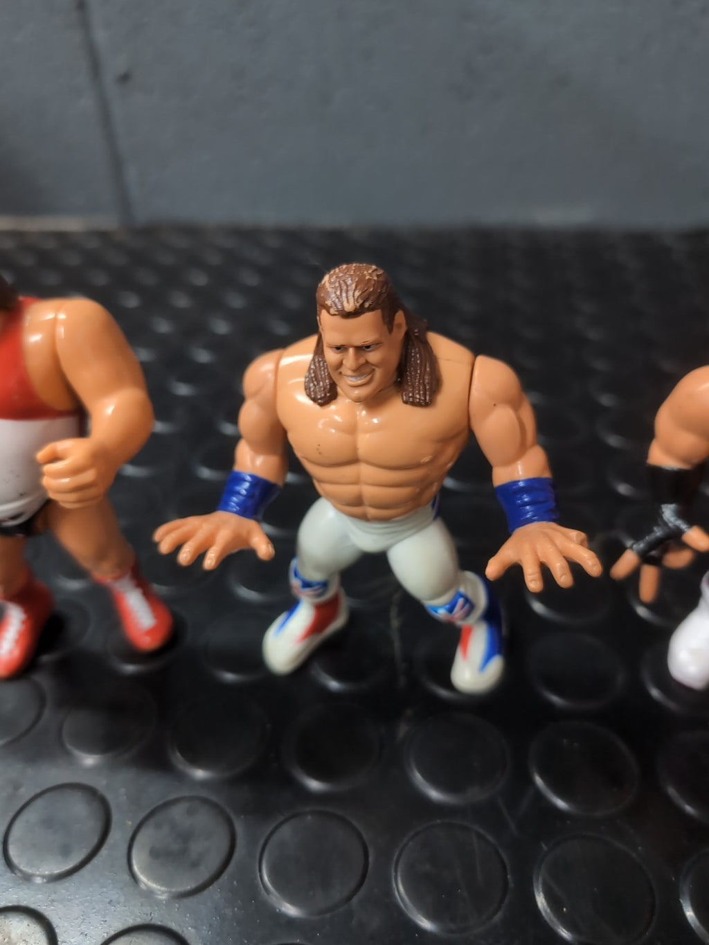 WWF Hasbro Wrestling Figures Typhoon, British Bulldog & Brutus Beefcake