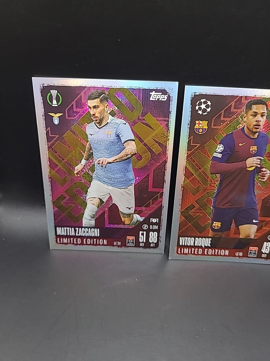 Topps Match Attack 2024/25 Vitor Roque & Mattia Zaccagni Limited Edition Cards