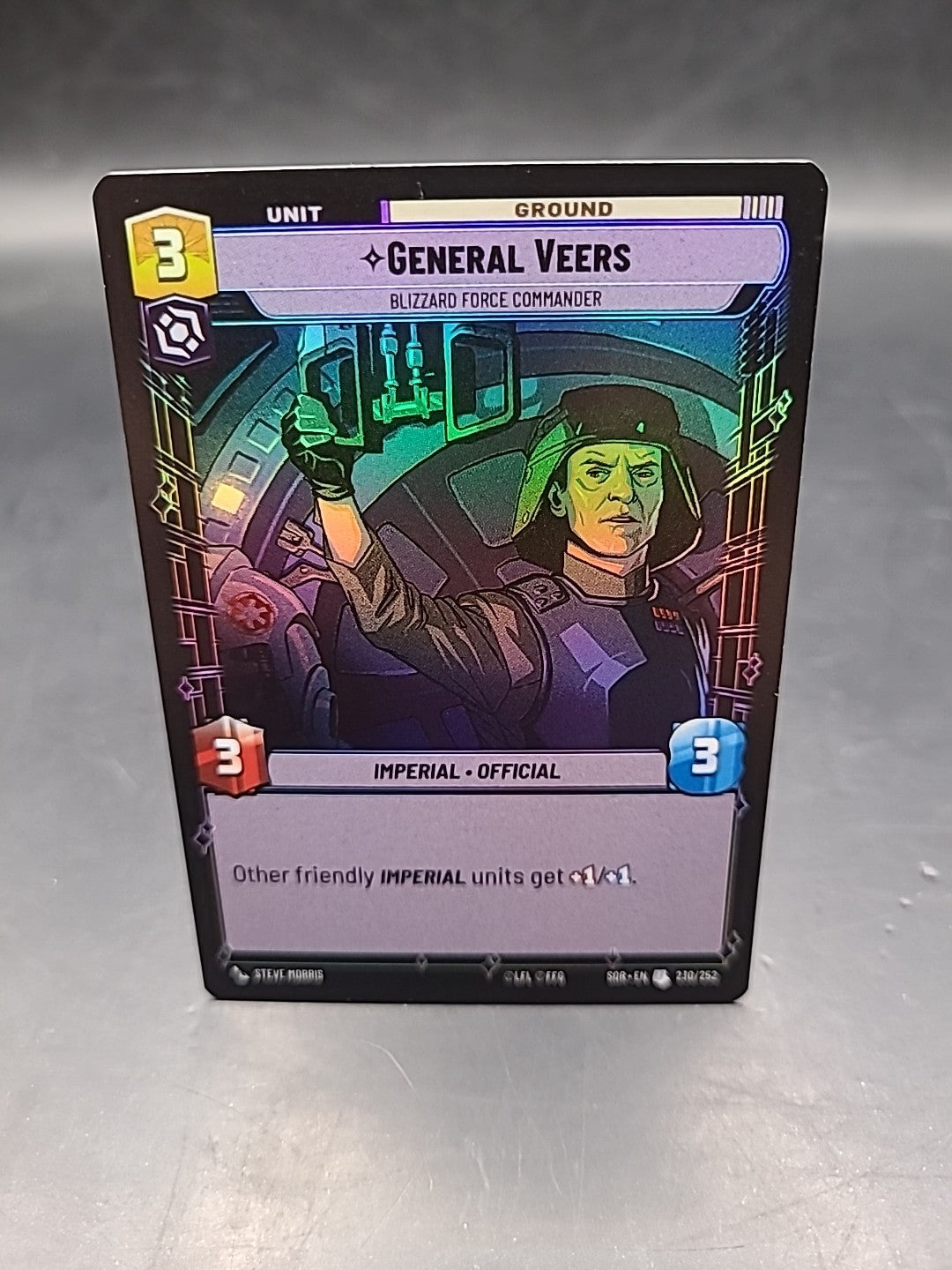 General Veers - Blizzard Force Commander - Foil #230/252 Star Wars Unlimited Spa