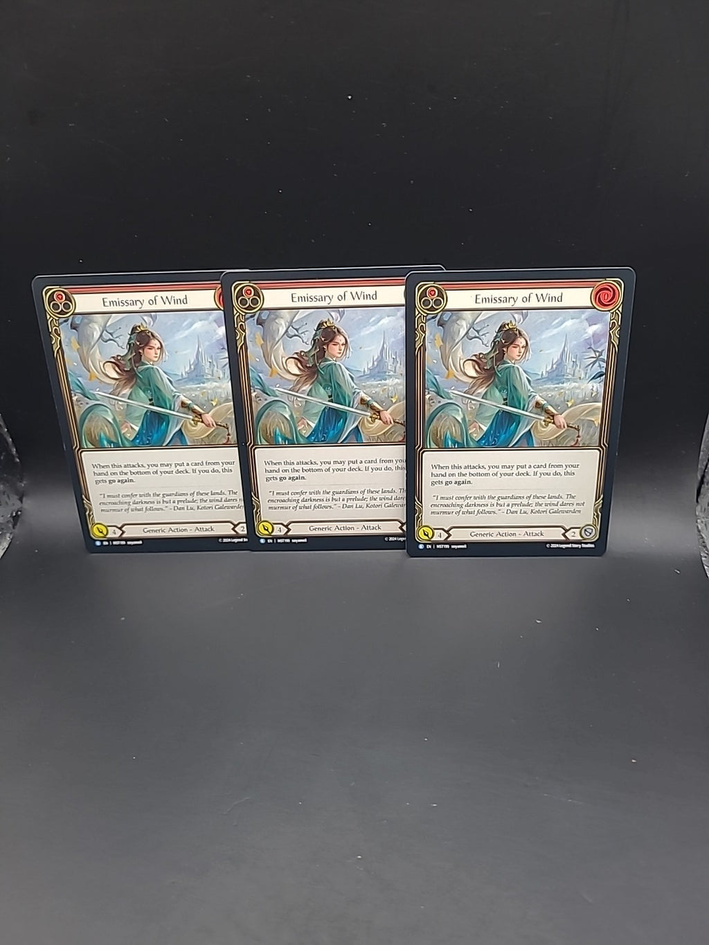 3 X Emissary of Wind Regular Cards - MST199 NM - FaB Flesh and Blood