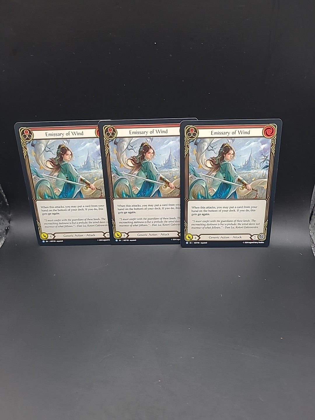 3 X Emissary of Wind Regular Cards - MST199 NM - FaB Flesh and Blood