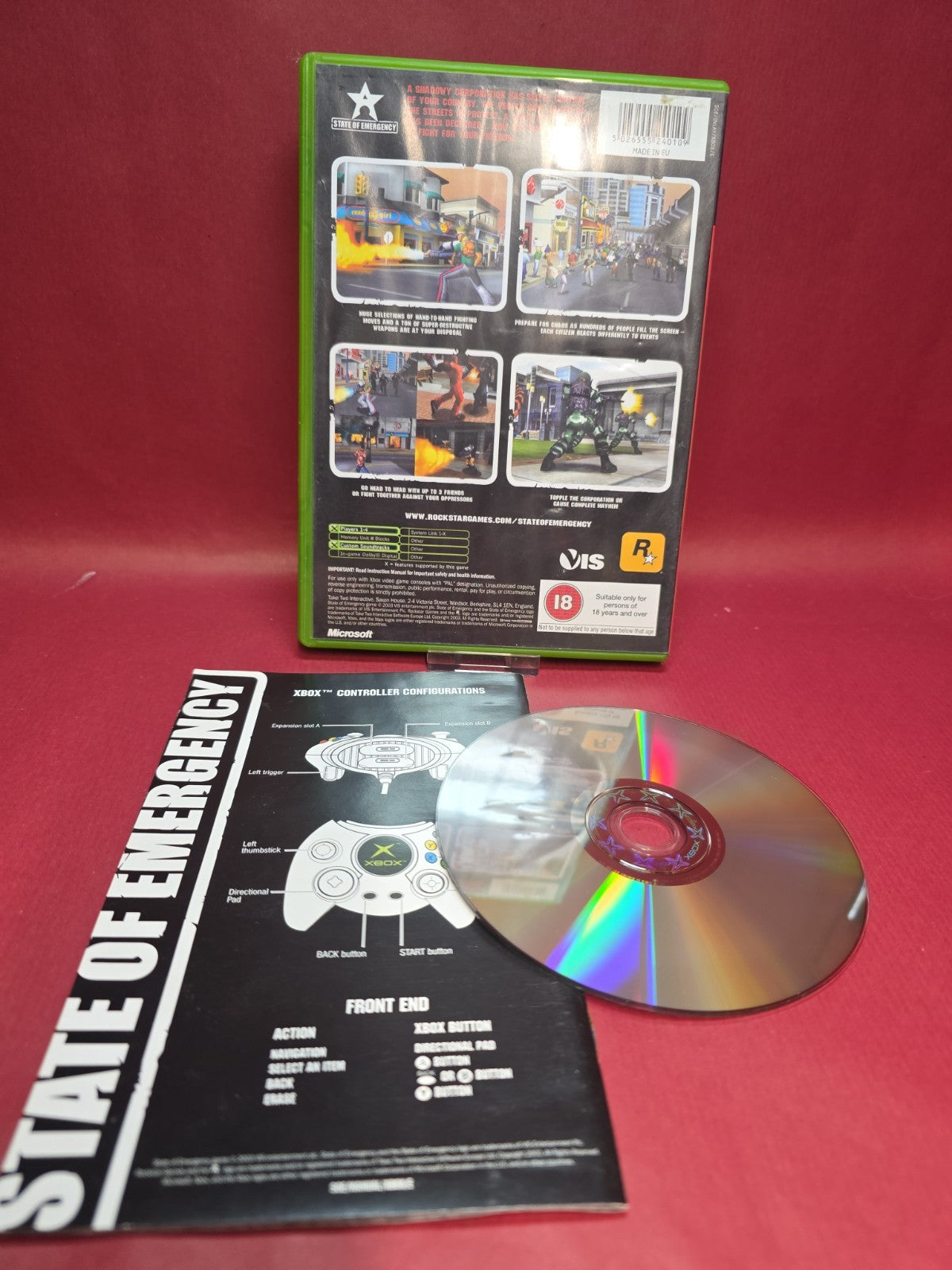 State Of Emergency Microsoft Xbox Rockstar Games Complete PAL 