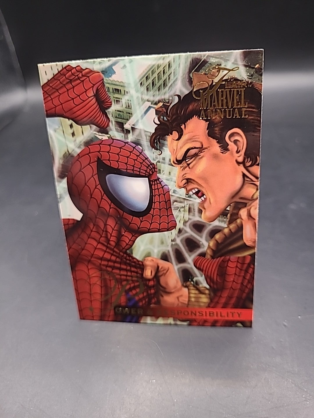 1995 FLAIR MARVEL ANNUAL POWER AND RESPONSIBILITY #62 SPIDER-MAN RETRO/VINTAGE