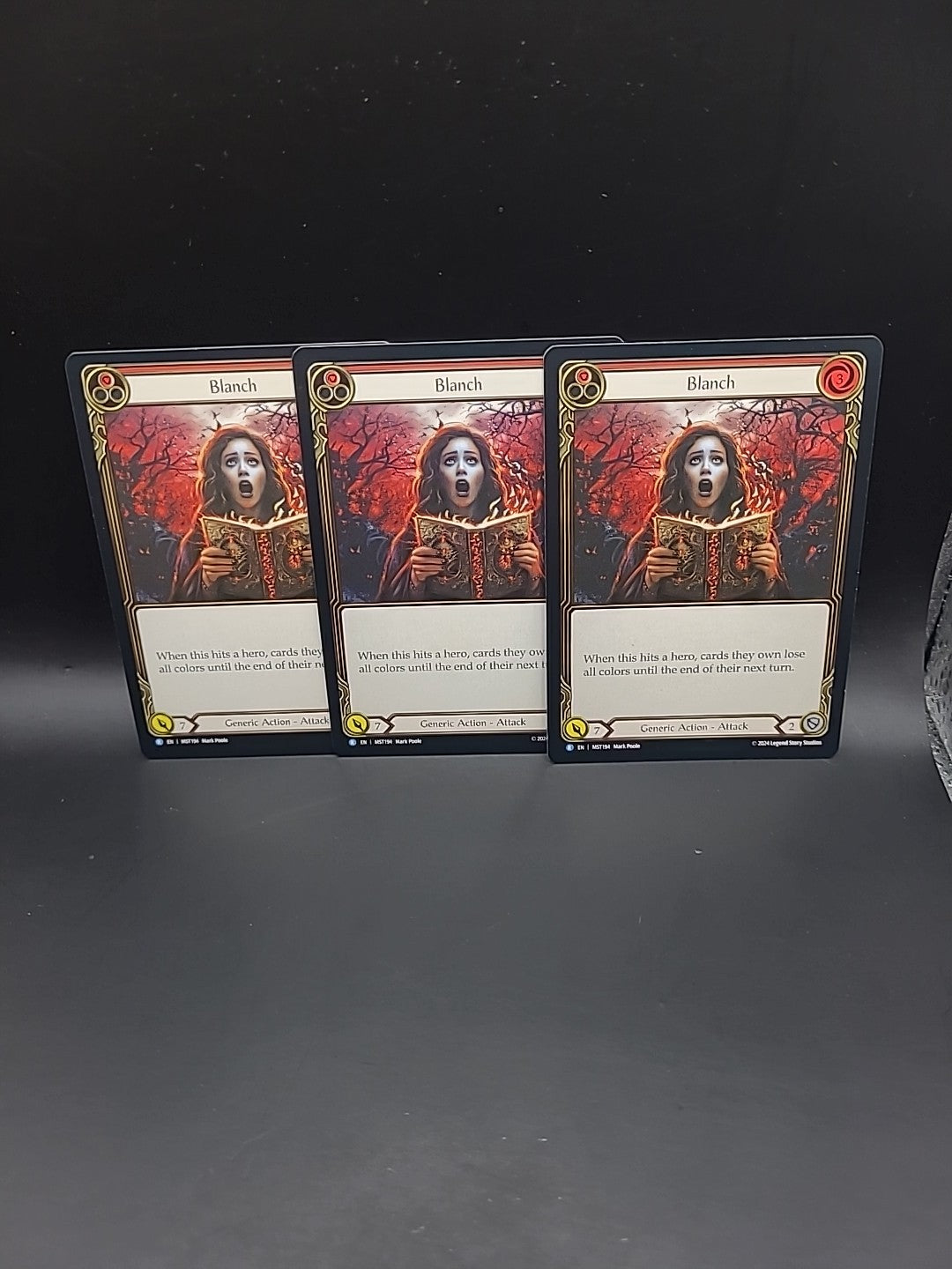 3 X Blanch Red Regular Cards - MST194 NM - FaB Flesh and Blood