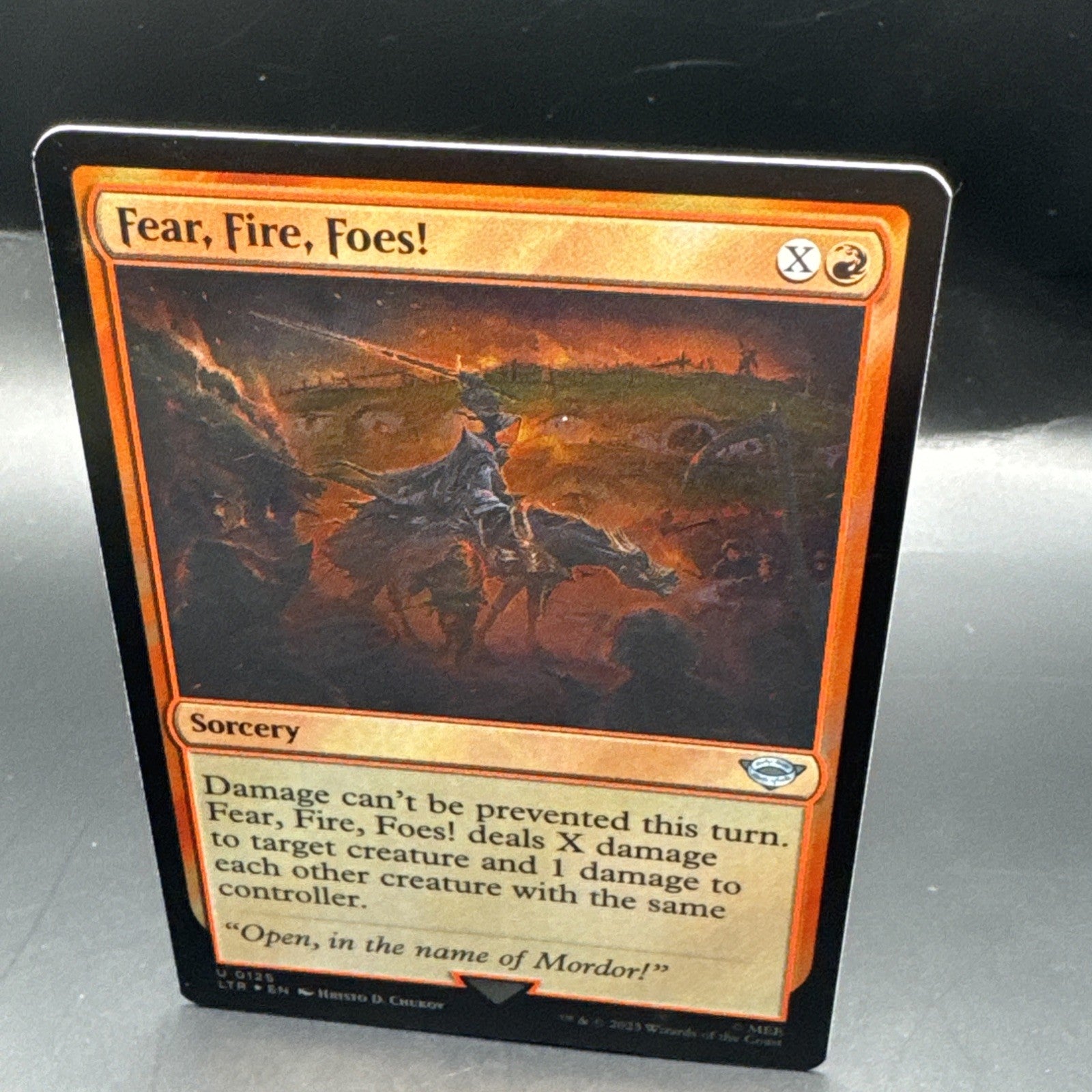 MTG Fear, Fire, Foes! (Foil) [Tales of Middle-Earth, + 1 Regular Card U0125